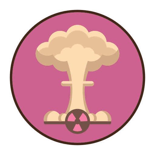 bomba atomowa Flaticons Lineal Color ikona