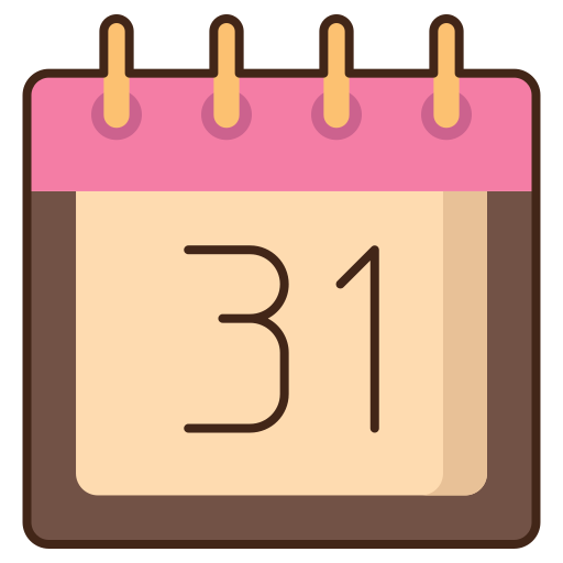 Calendar Flaticons Lineal Color icon