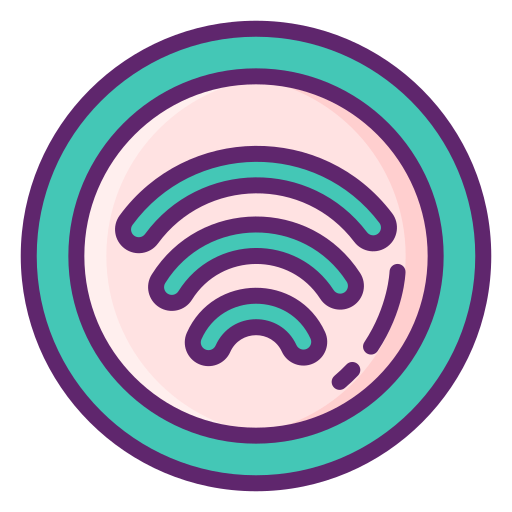 wifi Flaticons Lineal Color Icône