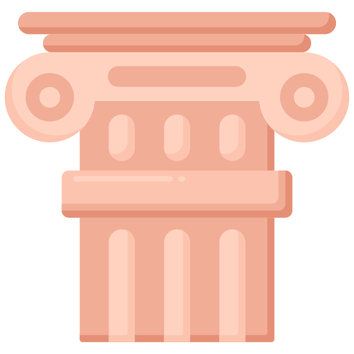 greckie filary Flaticons Flat ikona