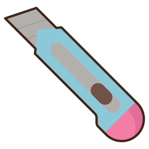 cuchillo de papel Flaticons Lineal Color icono