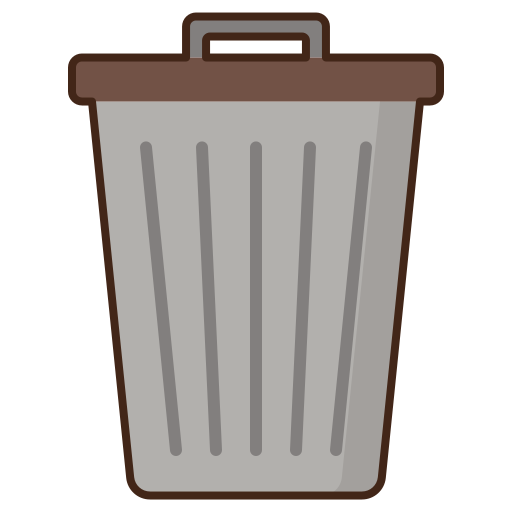 bote de basura Flaticons Lineal Color icono
