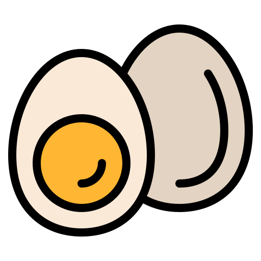 huevo duro Iconixar Lineal Color icono