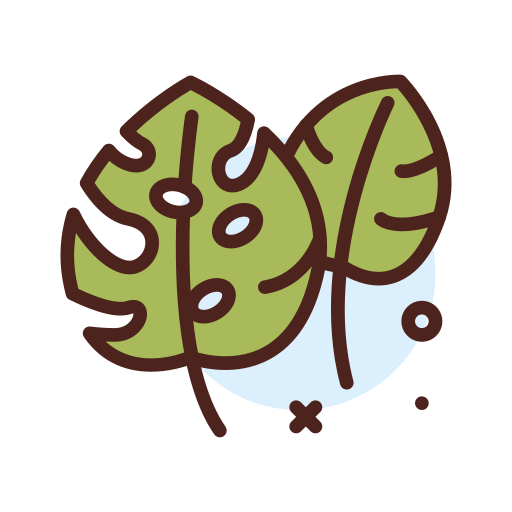 Monstera leaf Darius Dan Lineal Color icon