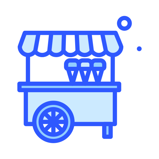 Ice cream cart Darius Dan Blue icon