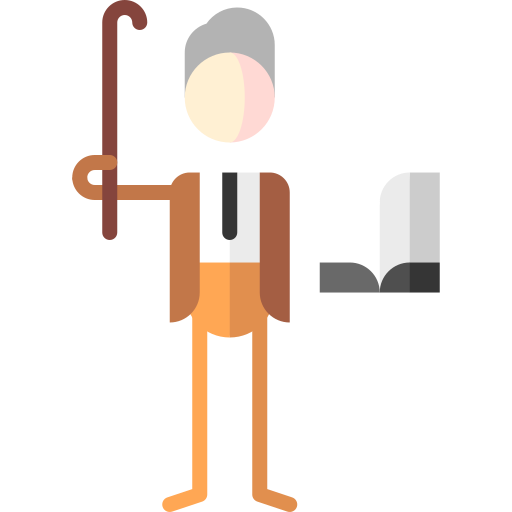 Reading Puppet Characters Flat icon