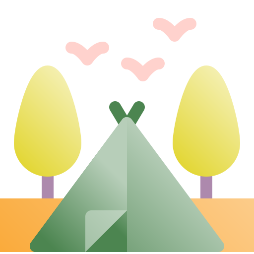 キャンプのテント Fatima Flat icon