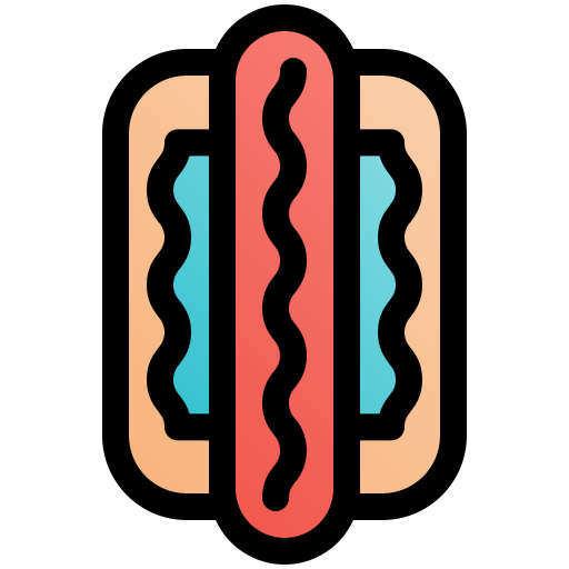 hotdog Fatima Lineal Color ikona