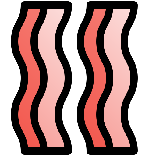 fatias de bacon Fatima Lineal Color Ícone