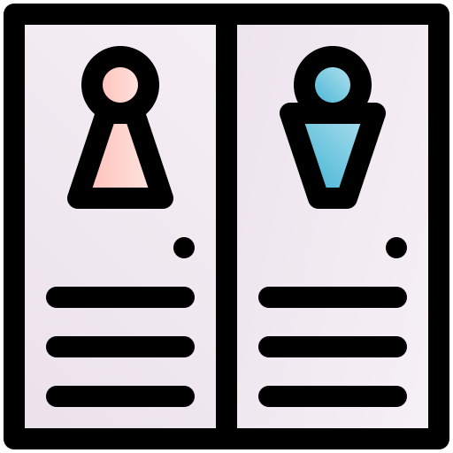 Restroom Fatima Lineal Color icon