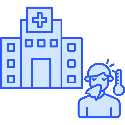 edificio del hospital Generic Blue icono