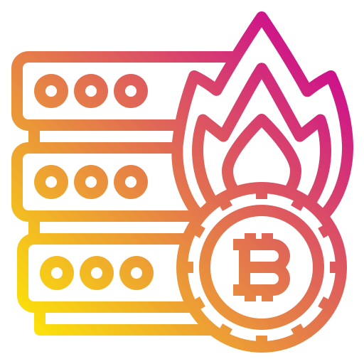 bitcoin Payungkead Gradient icon