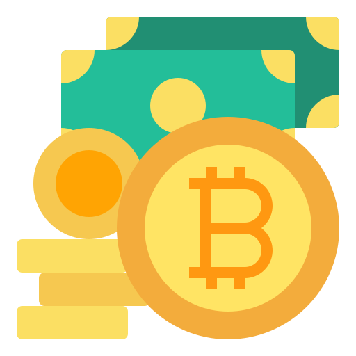 Bitcoin Payungkead Flat icon