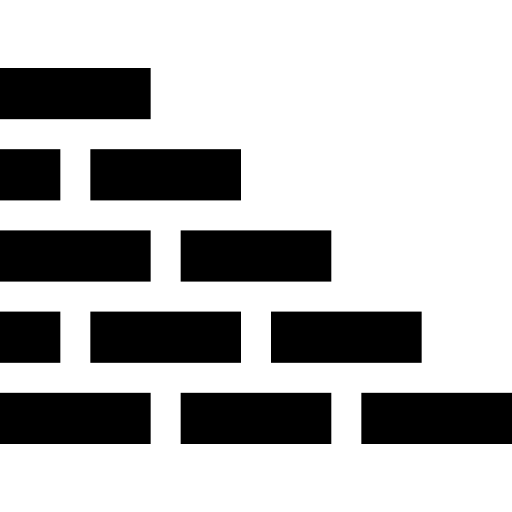 pared de ladrillo Basic Straight Filled icono