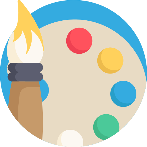 Paint palette Detailed Flat Circular Flat icon