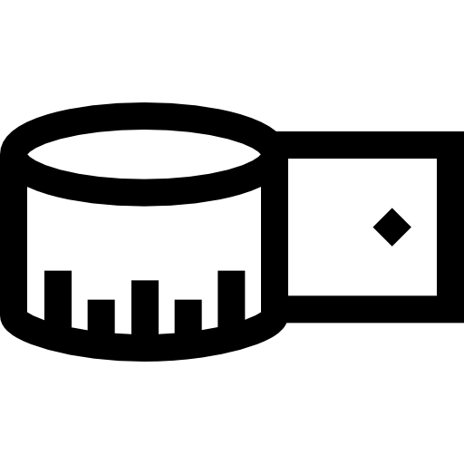 Measuring tape Basic Straight Lineal icon