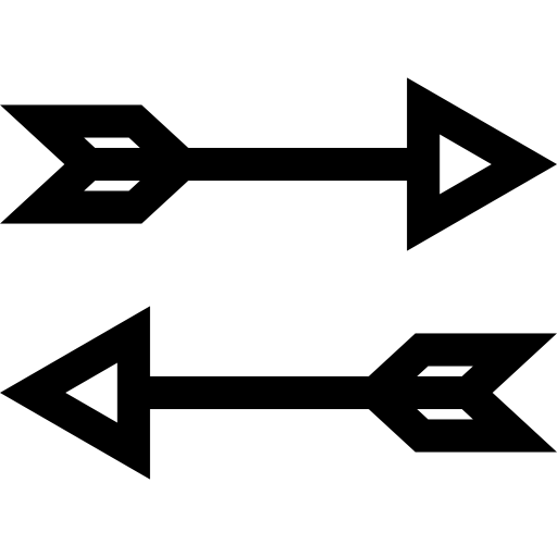 pijlen Basic Straight Lineal icoon