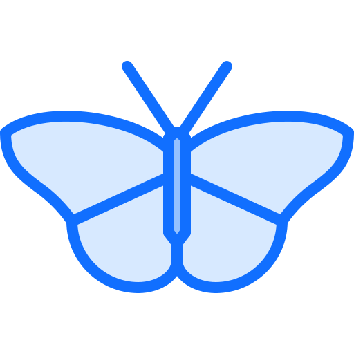 vlinder Coloring Blue icoon