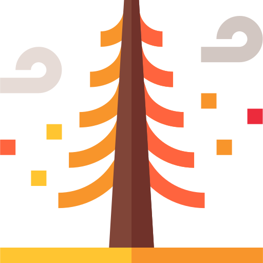 suche drzewo Basic Straight Flat ikona