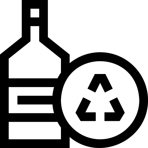 botella de vidrio Basic Straight Lineal icono