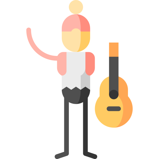 gitarre Puppet Characters Flat icon