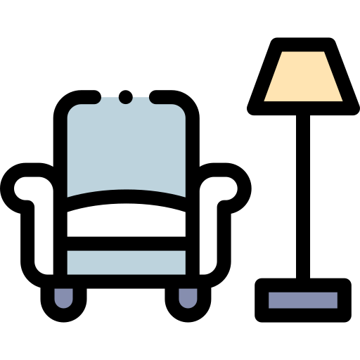 braço de cadeira Detailed Rounded Lineal color Ícone