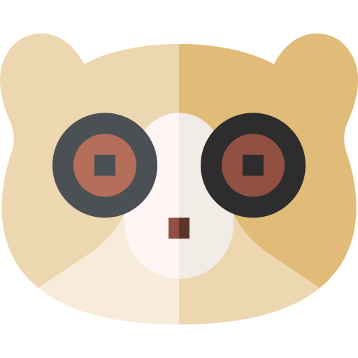 lemur szarej myszy Basic Straight Flat ikona