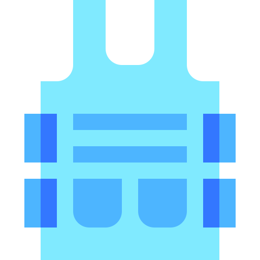 Bulletproof vest Basic Sheer Flat icon