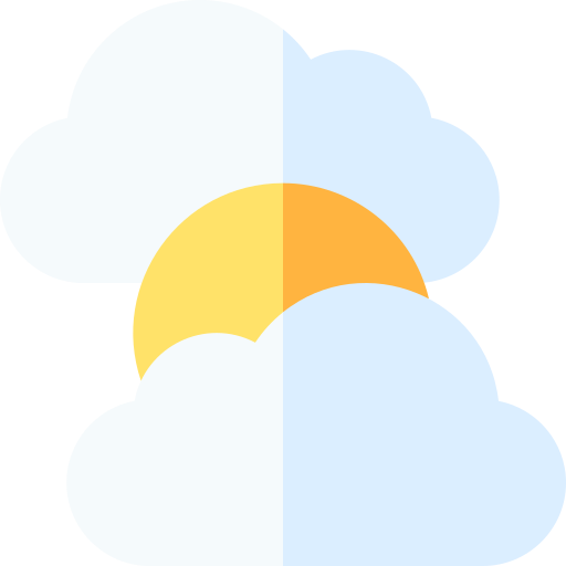 Пасмурная погода Basic Straight Flat иконка