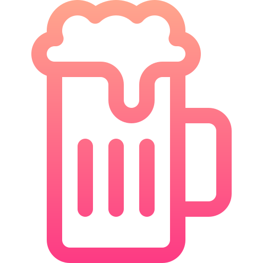 Beer mug Basic Gradient Lineal color icon