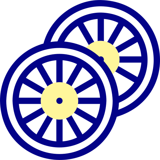 Wheels Detailed Mixed Lineal color icon