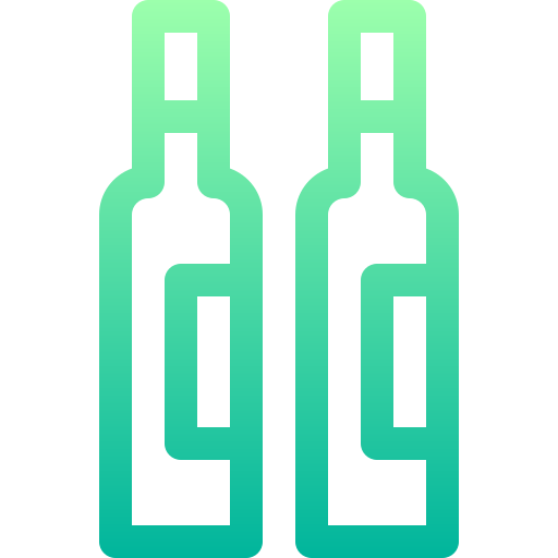 Бутылка пива Basic Gradient Lineal color иконка