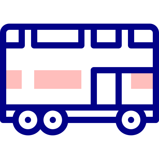 autobus à impériale Detailed Mixed Lineal color Icône