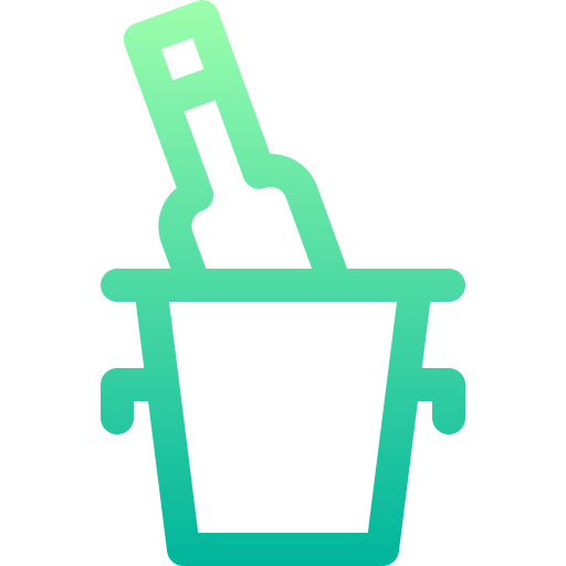 Bucket Basic Gradient Lineal color icon