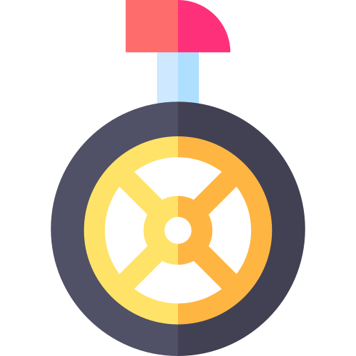 Unicycle Basic Straight Flat icon