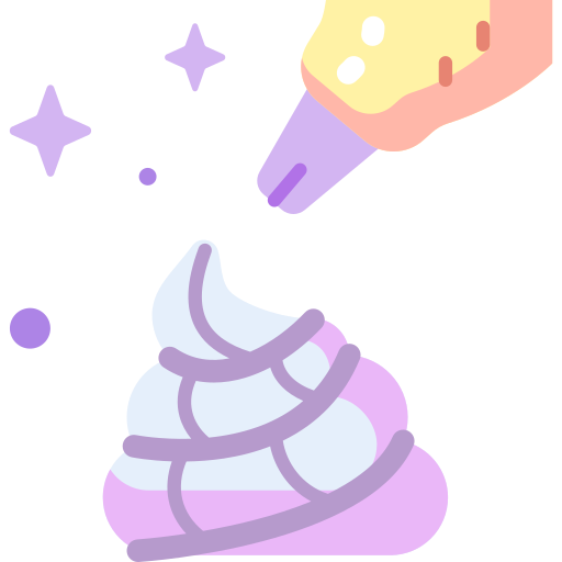 Whipped cream Special Candy Flat icon