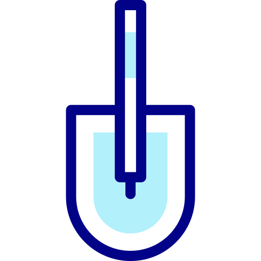Shovel Detailed Mixed Lineal color icon