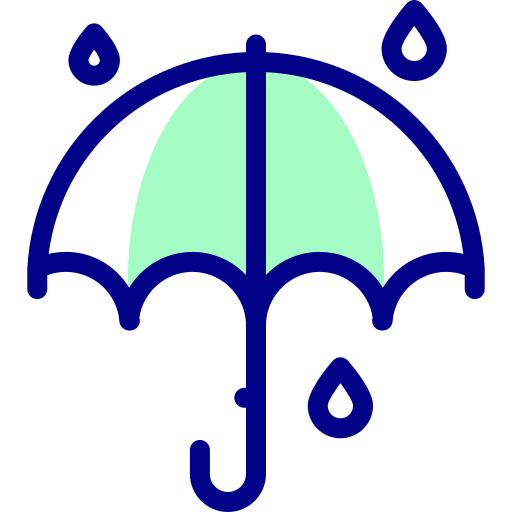 Umbrella Detailed Mixed Lineal color icon