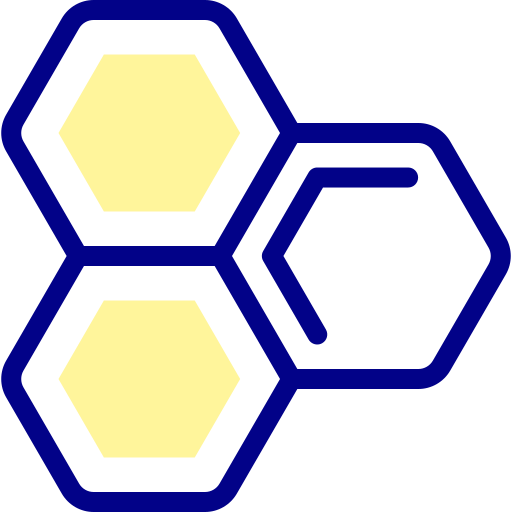 Honeycomb Detailed Mixed Lineal color icon