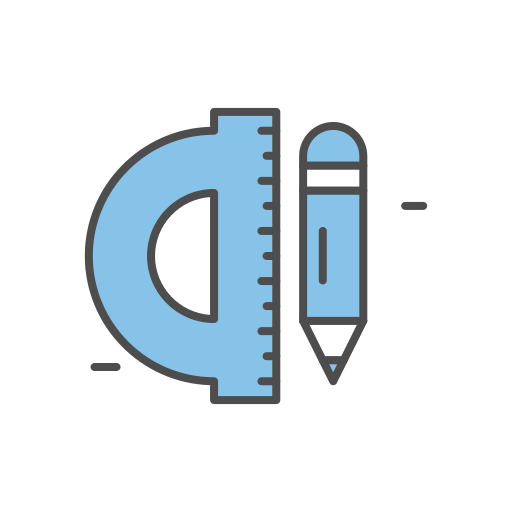 Ruler and pencil Generic Fill & Lineal icon