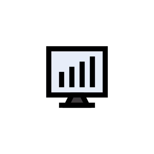 Bar chart Vector Stall Lineal Color icon