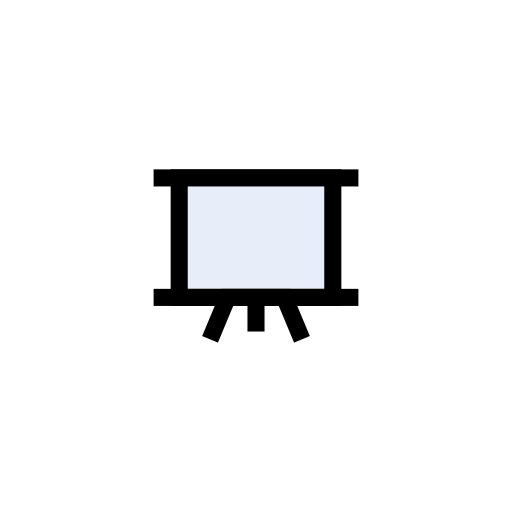 희고 매끄러운 칠판 Vector Stall Lineal Color icon