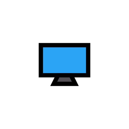 Monitor Vector Stall Lineal Color icon