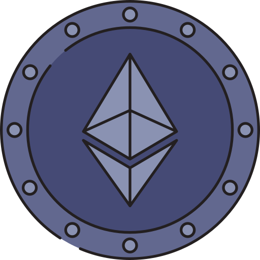 ethereum Generic Thin Outline Color ikona