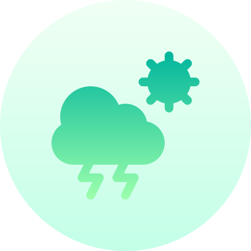 Thunderstorm Basic Gradient Circular icon