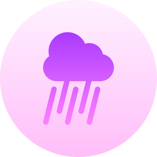 deszcz Basic Gradient Circular ikona