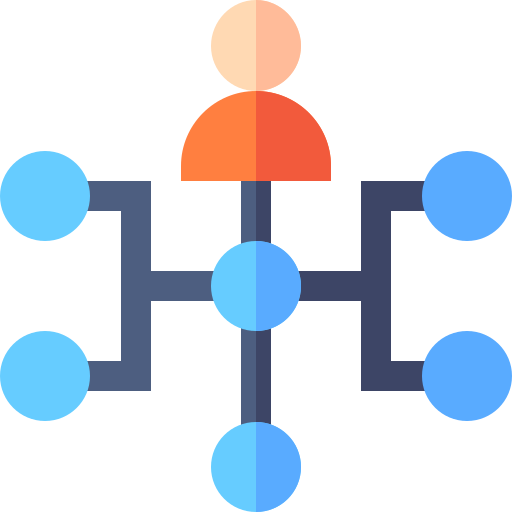 hierarchia Basic Straight Flat ikona