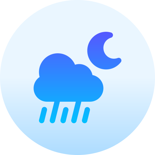 lluvia Basic Gradient Circular icono