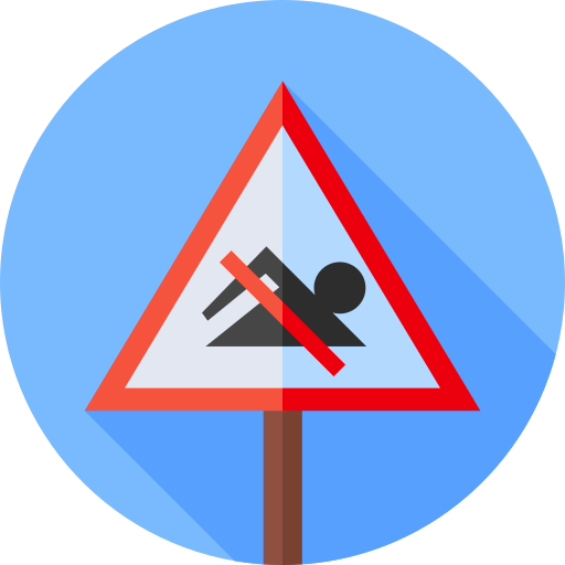 verboden te zwemmen Flat Circular Flat icoon