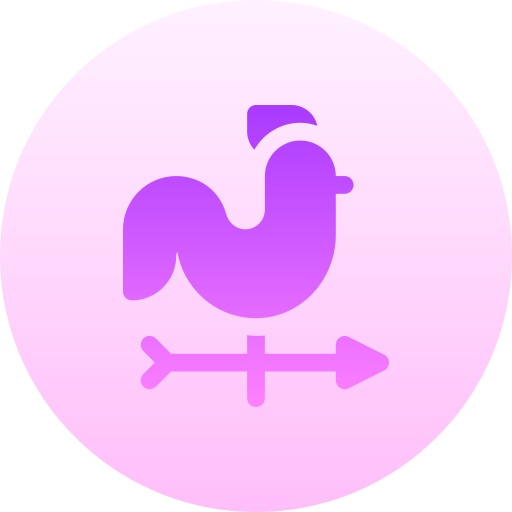 Weathercock Basic Gradient Circular icon